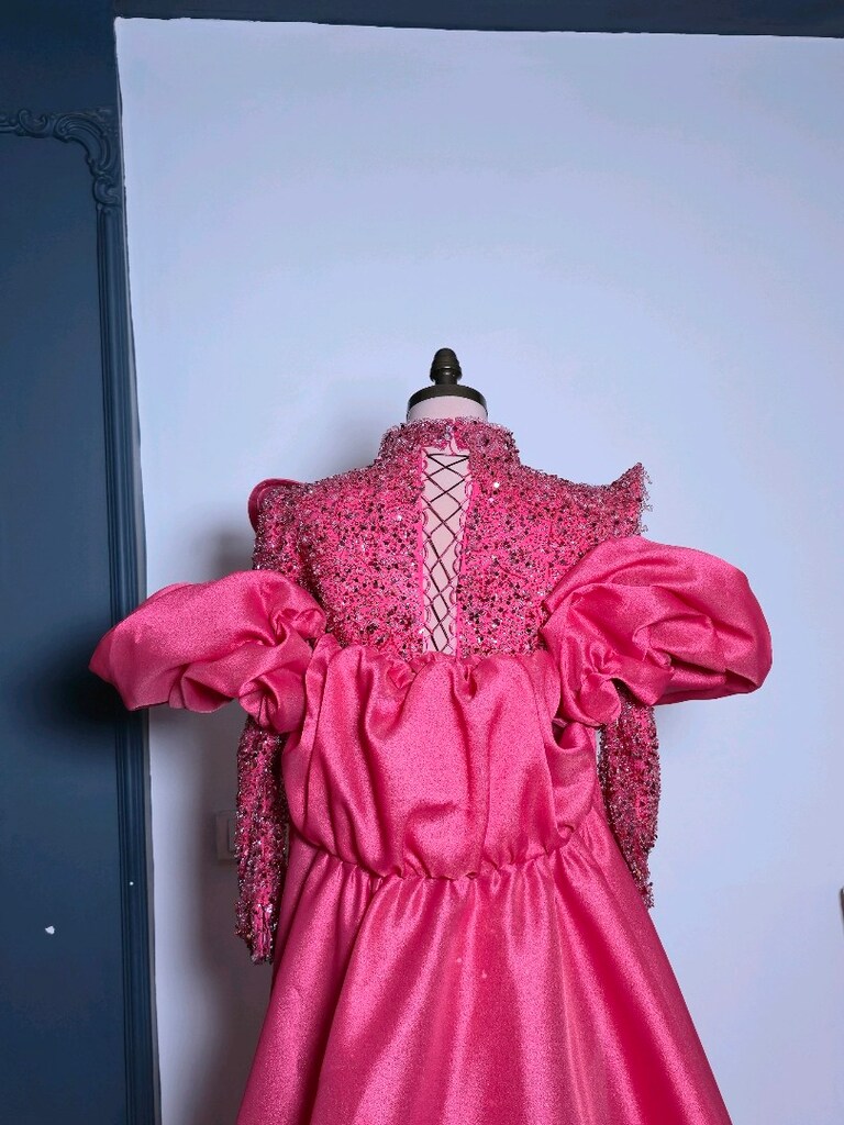 9- Fuşya uzun elbise - 3