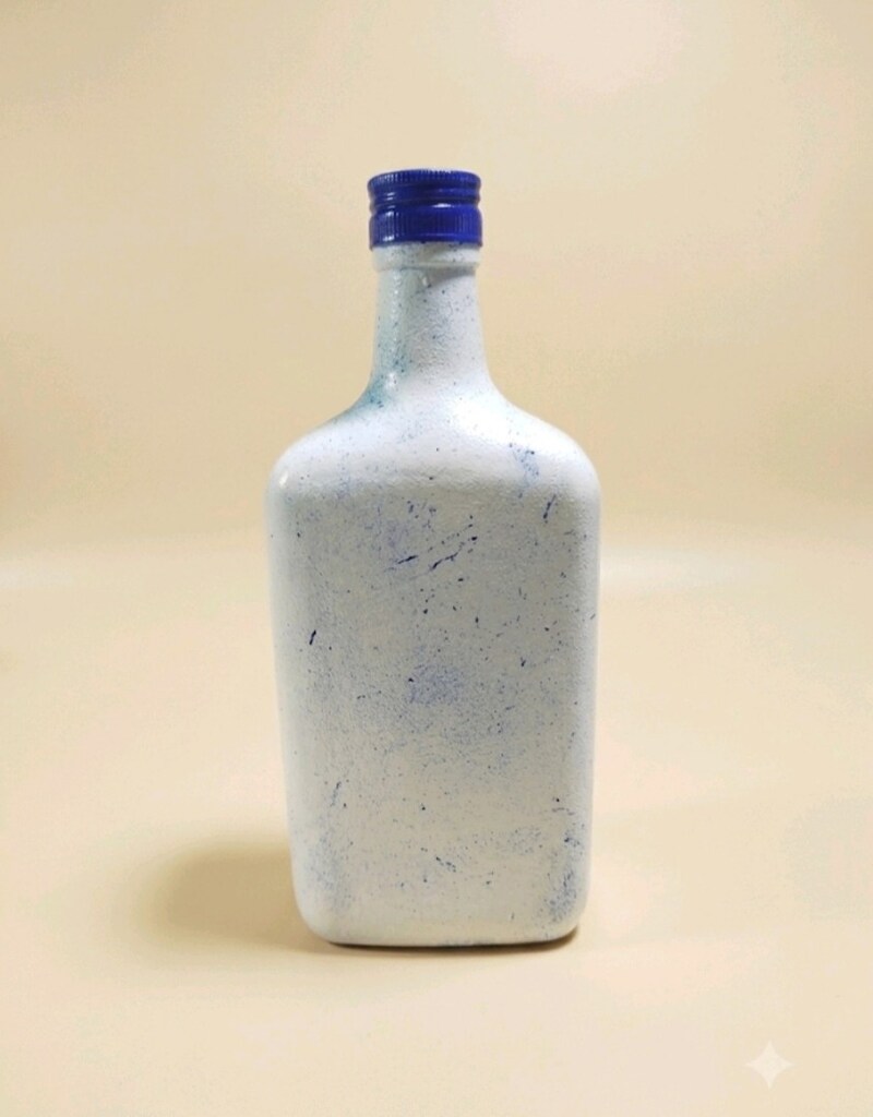El Yapımı, Sanatsal Tasarım, (Leylek) Desenli Dekoratif Şişe - 3