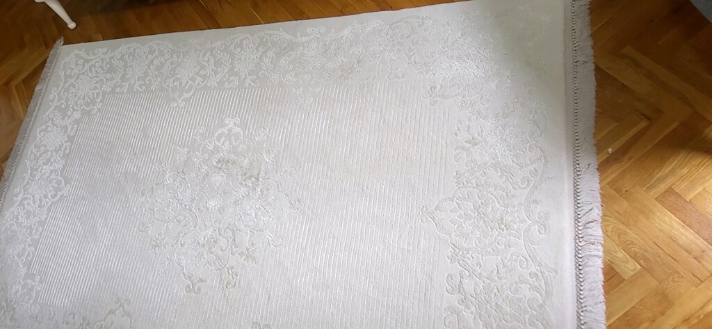 Beyaz Simli ipek Halı - 6