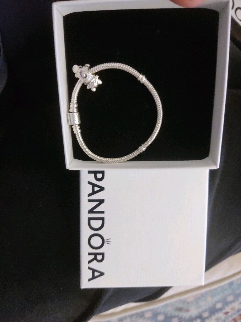 pandora orijinal 15 cm gümüş boyunda kedili charm dahil - 2