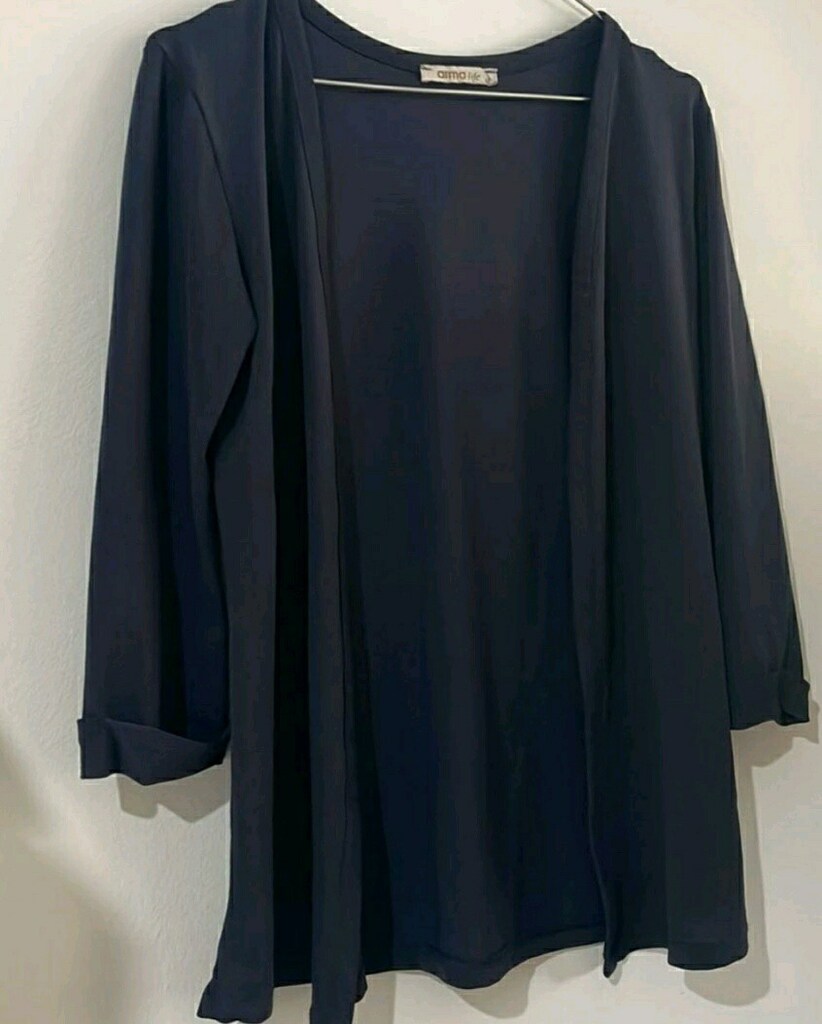 Siyah penye blazer ceket - 2