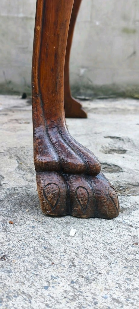 Antika Vintage Aslan Ayaklı Masa Sandalye - 8