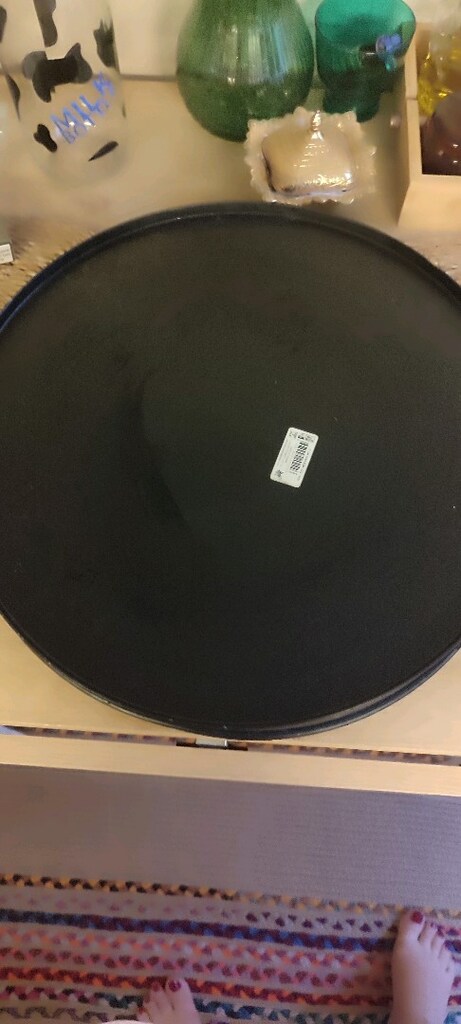 37cm metal siyah tepsi iki adet ekmeklik - 4