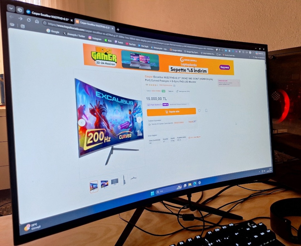 Casper Excalibur 27 inç 200hz