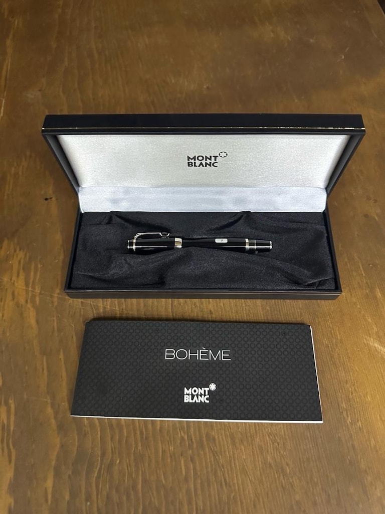 Montblanc Bohème Noir Platinum Dolma KalemRef. 25110 Full Set - 5