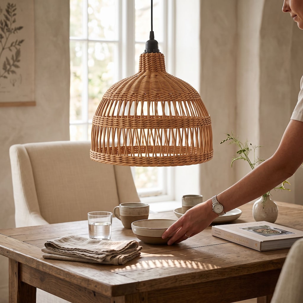 AURA Rattan Avize 40-45 cm – Sıfır - 5