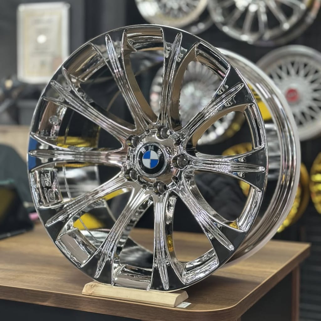 19 inç 5x120 BMW E60 M5 Krom Jant Takımı 9-10 Offset Sıfır - 2