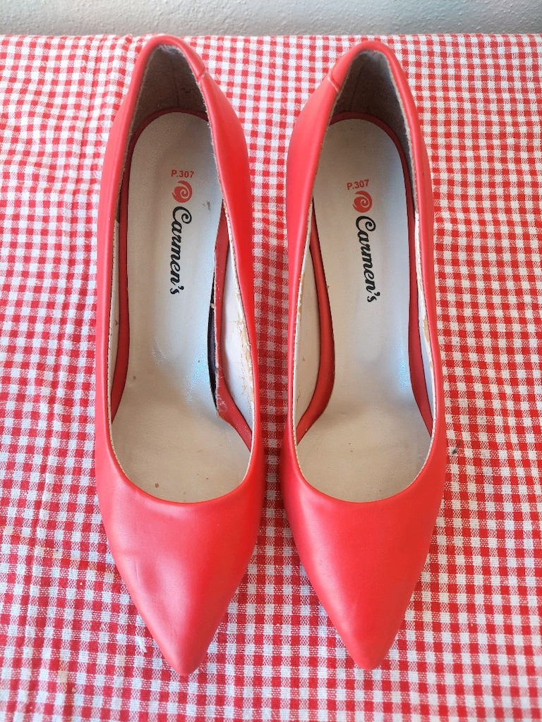 Carmen's mercan Kırmızı Stiletto Ayakkabı - 3