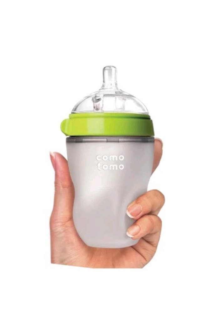 Comotomo Antikolik Silikon Biberon 250ml Yeşil - Orta Akışlı (3-6 AY)