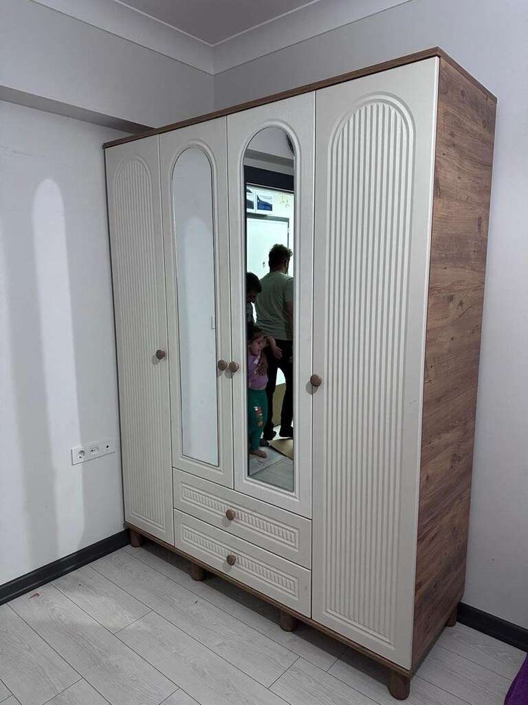 İMALATTAN HALKA %100 MDF 4 KAPAKLI BOHEM GARDOLAP - 2
