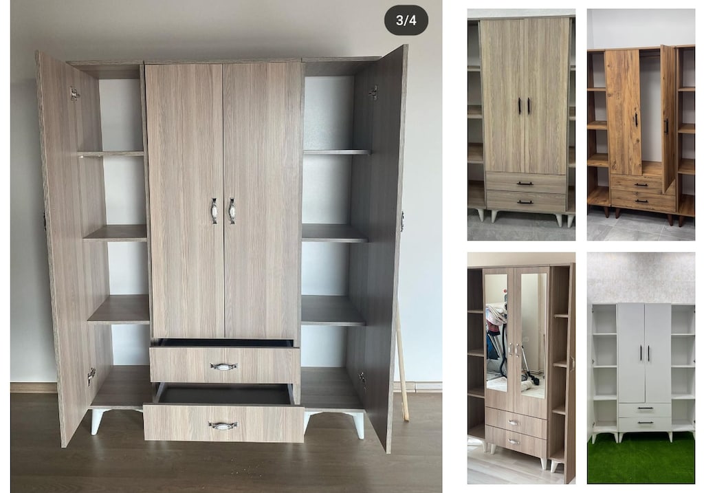 4 kapaklı elbise dolabı cnpfgupfnw - 5