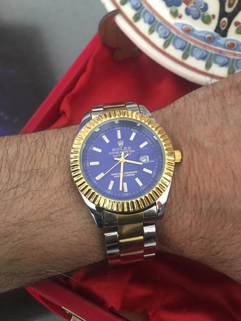 Rolex Oyster Perpetual Day-Date: Mavi Kadranlı Şıklık - 8