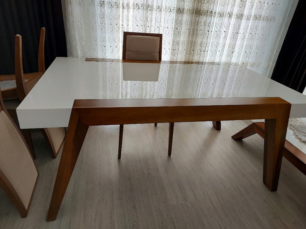 mdf lake boyalı masa 6 sandalye orta sehpa tv sehpası - 15