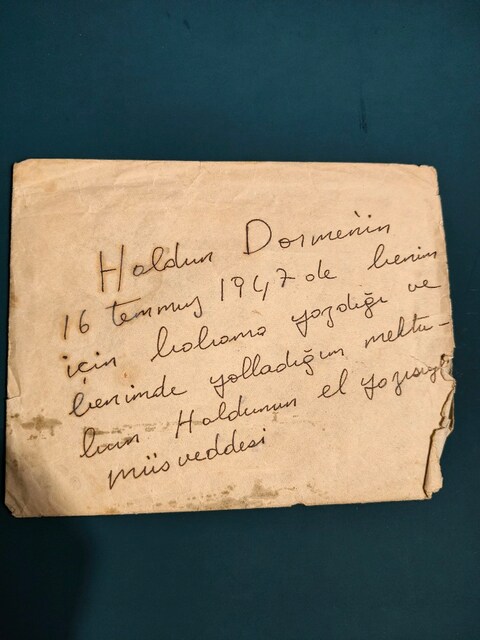 Haldun Dormen 1947 Orijinal El Yazması Mektup | 16 Temmuz 1947 Arşivli