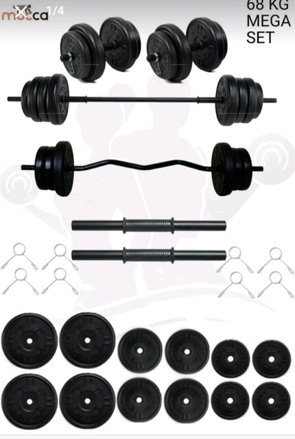 68 Kg Z-barlı Megaset Halter seti ve Dambıl Seti