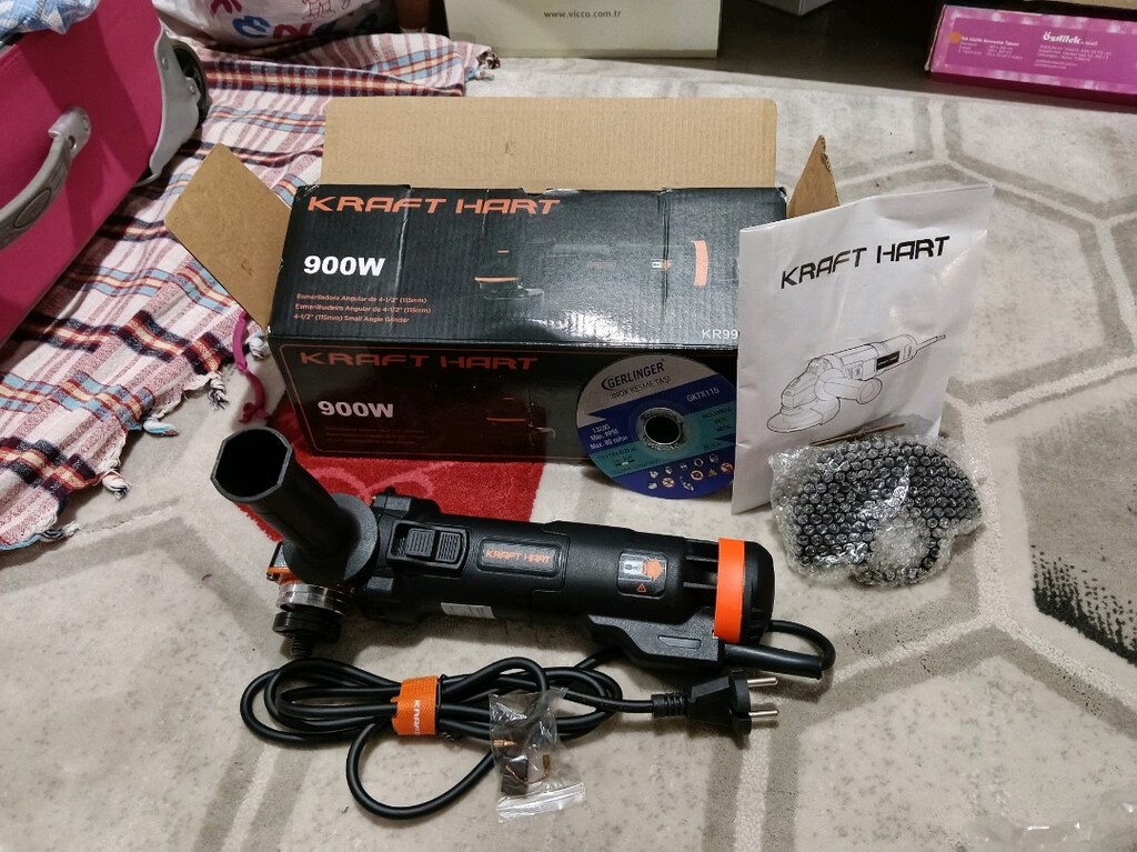 Kraft Hart Profesyonel 900 W 115 Mm Avuç Içi Taşlama Spiral - 3