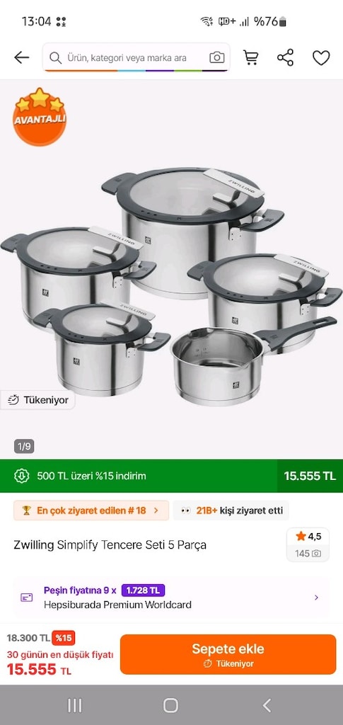 zwilling marka tencere takimi - 8