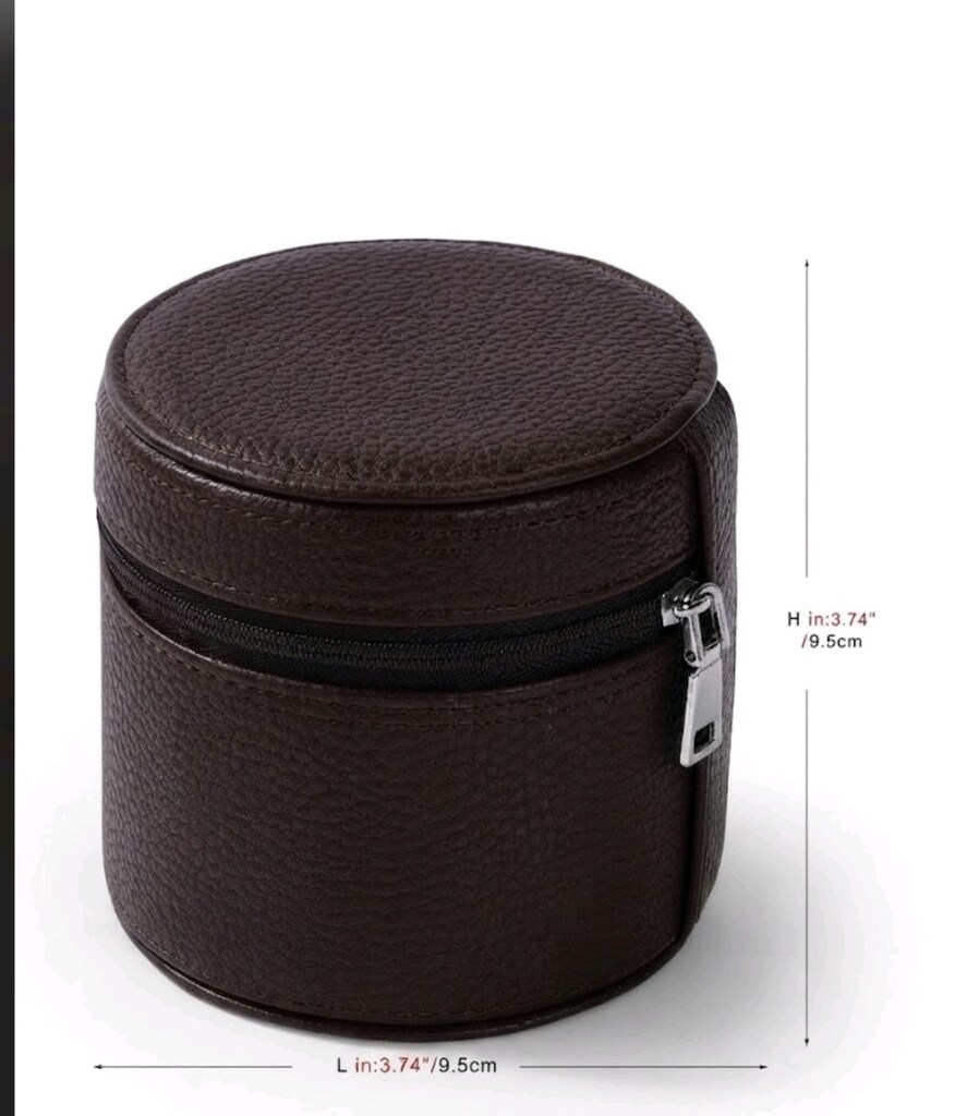 şık oval deri kaplamalı saat organizer - 6