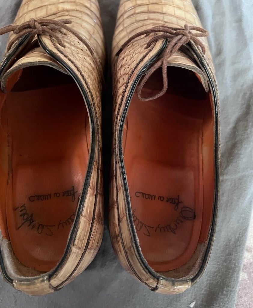 SANTONI. timsah deri el yapım özel üretim erkek ayakabısı - 7
