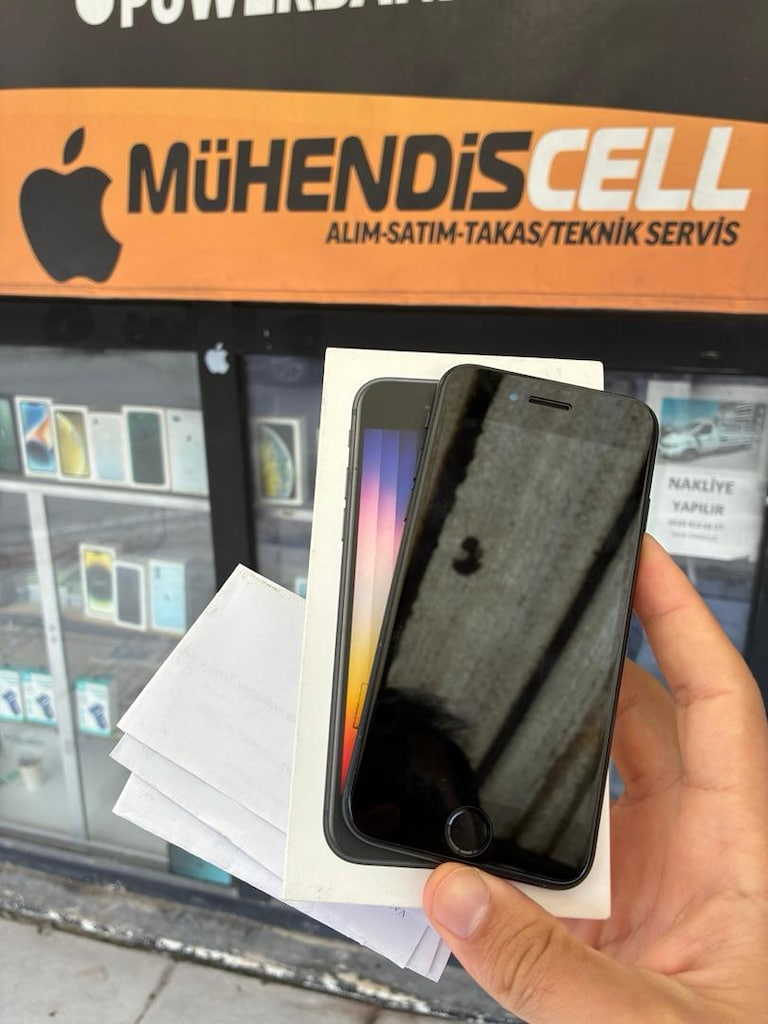 MÜHENDİSCELLDEN İPHONE SE 3.NESİL İOS 18 PİL %88 KUTU FATURALI - 2