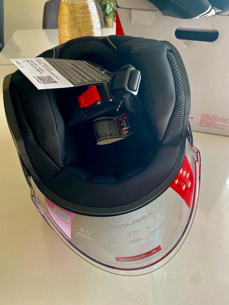LS2 Airflow 2 Açık Motosiklet Kaskı Parlak Siyah sıfır kutulu L beden - 2