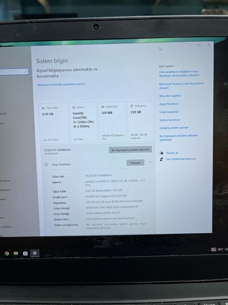 Lenovo Thinpad i5-7.nesil temiz Laptop - 6