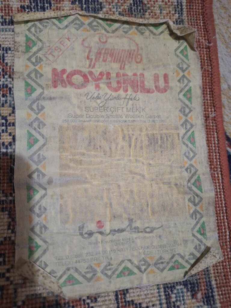 koyunlu yün halı 12üx180 sınıfına gıren ebatta - 2