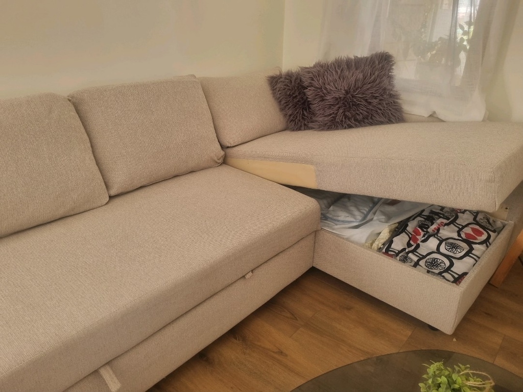 ikea ,bazalı,yatak olan L koltuk - 3