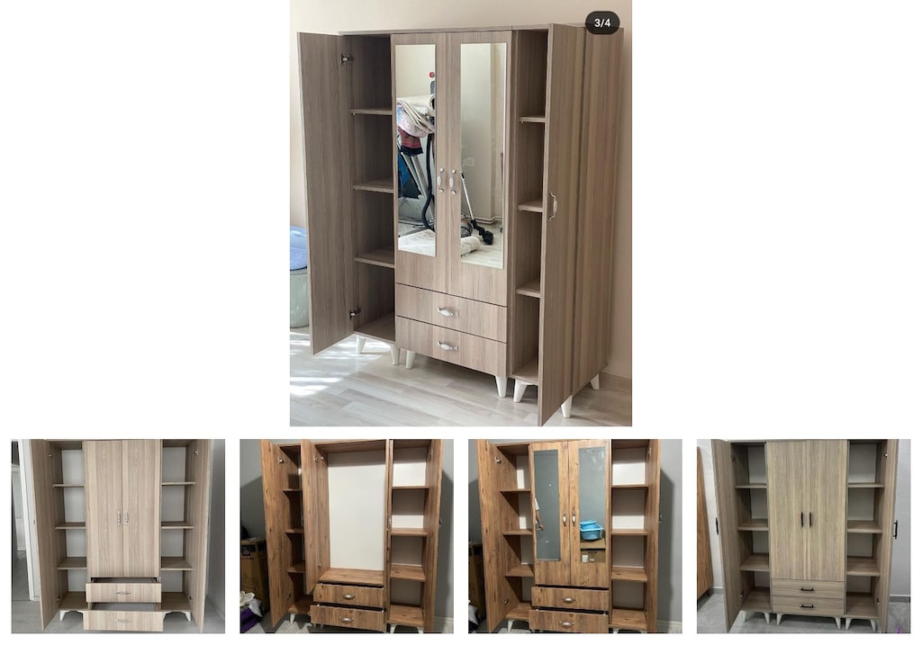 4 kapaklı elbise dolabı dvwkhfpwsb - 2
