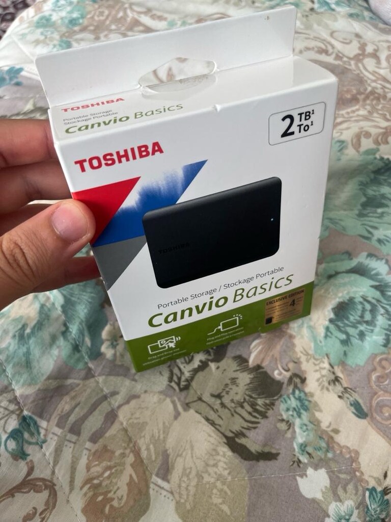 Sıfır Kapalı Kutu Toshiba Canvio Basics 2TB Harici Hard Disk (Kılıflı - 3