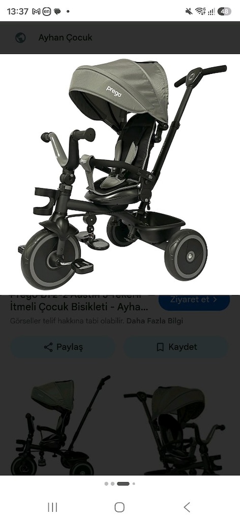 prego 3 tekerlekli bisiklet