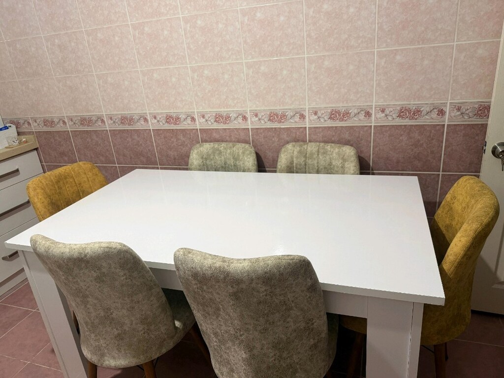 6 kişilik masa sandalye takımı çok az kullanıldı acil satılık - 3