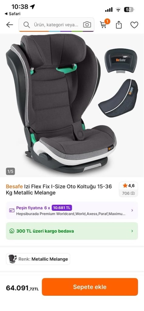 Besafe izi flex i size oto koltuk 15-36kg - 5