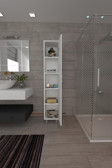 5 Raflı banyo dolabı Çok amaçlı dolap