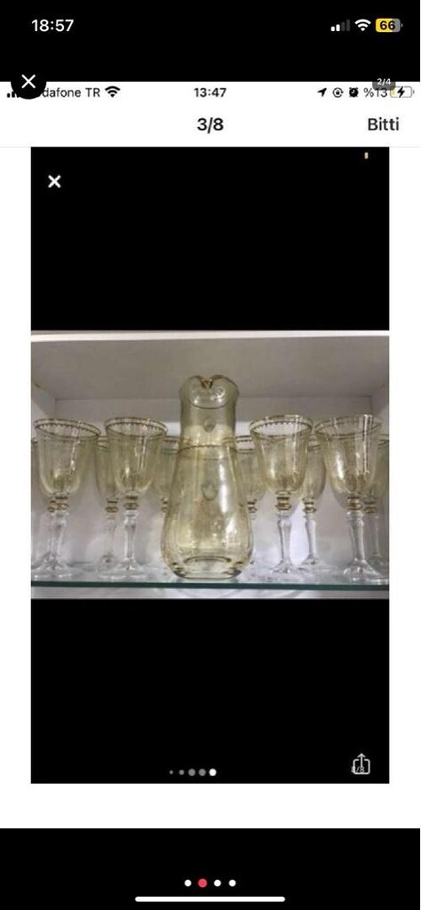 gold işlemeli bardat kahdeh takımı - 2