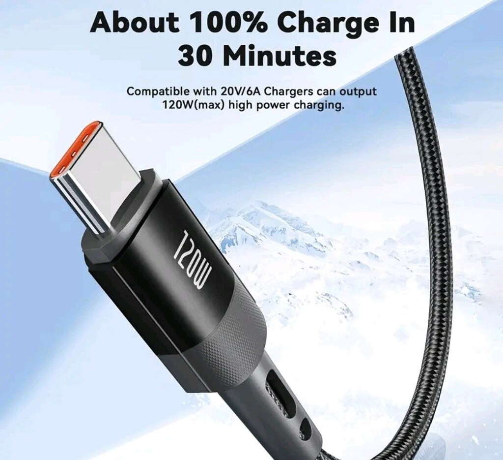 0.30 cm. 7A 120 W TYPE-C USB hızlı şarj kablosu. Yurt dışı. - 3