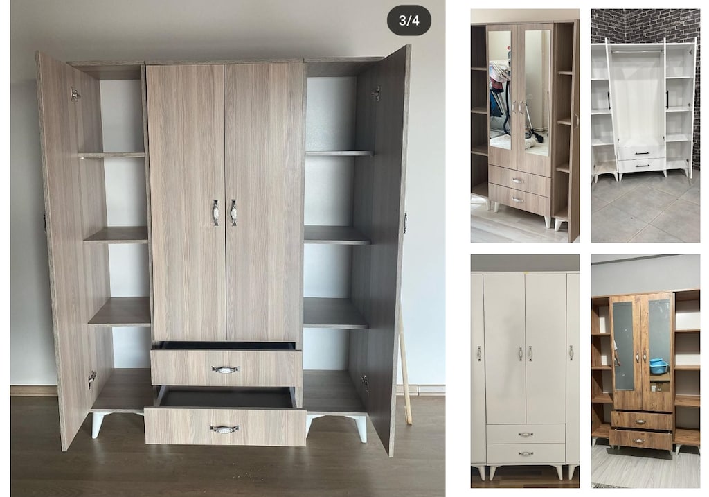 4 kapaklı elbise dolabı jfunqhwkwe - 5