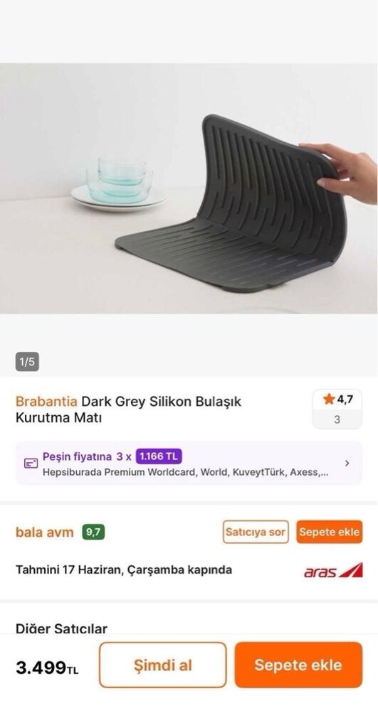 Brabantia Silikon Bulaşık Kurutma Matı - 2