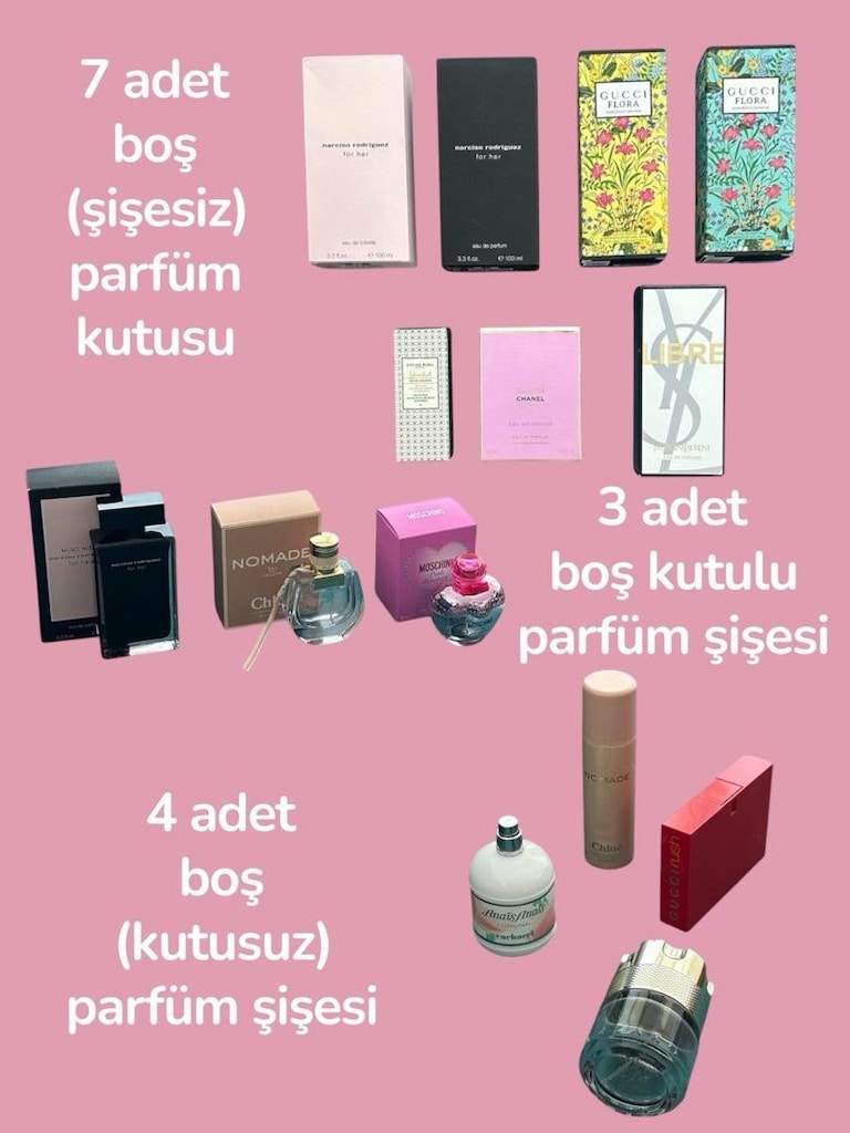parfüm şişeleri ve kutuları 29 parça - 4