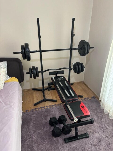 bench press ve halter seti