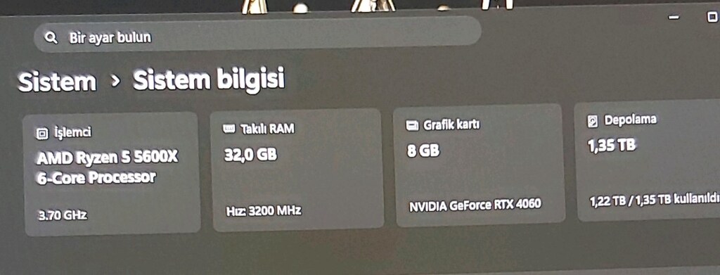 RTX 4060 OC | Ryzen 5 5600X | 32 GB RAM | 1 M2 SSD | Temiz Hazır - 7