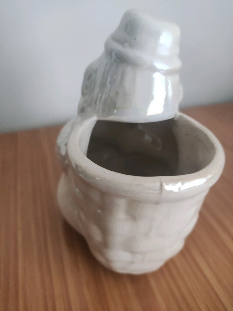 SEDEFLİ PORSELEN KALEMLİK BİBLO SAKSI - 3