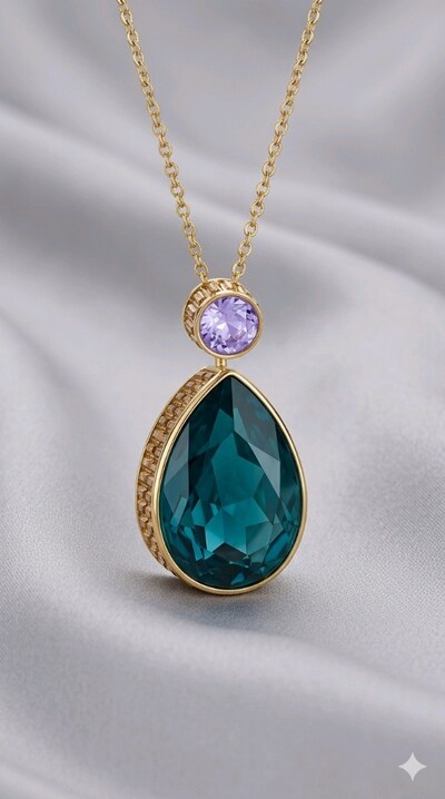 Swarovski Orbita Koleksiyonu – Çift Taraflı Kristal Kolye