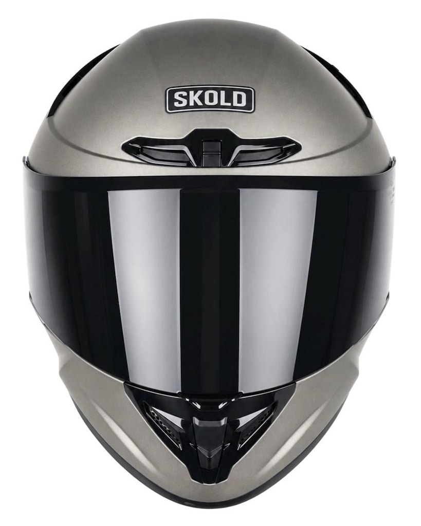SKOLD MD-821 KAPALI KASK - Mat Titanium + SİYAH VİZÖR HEDİYE - 2