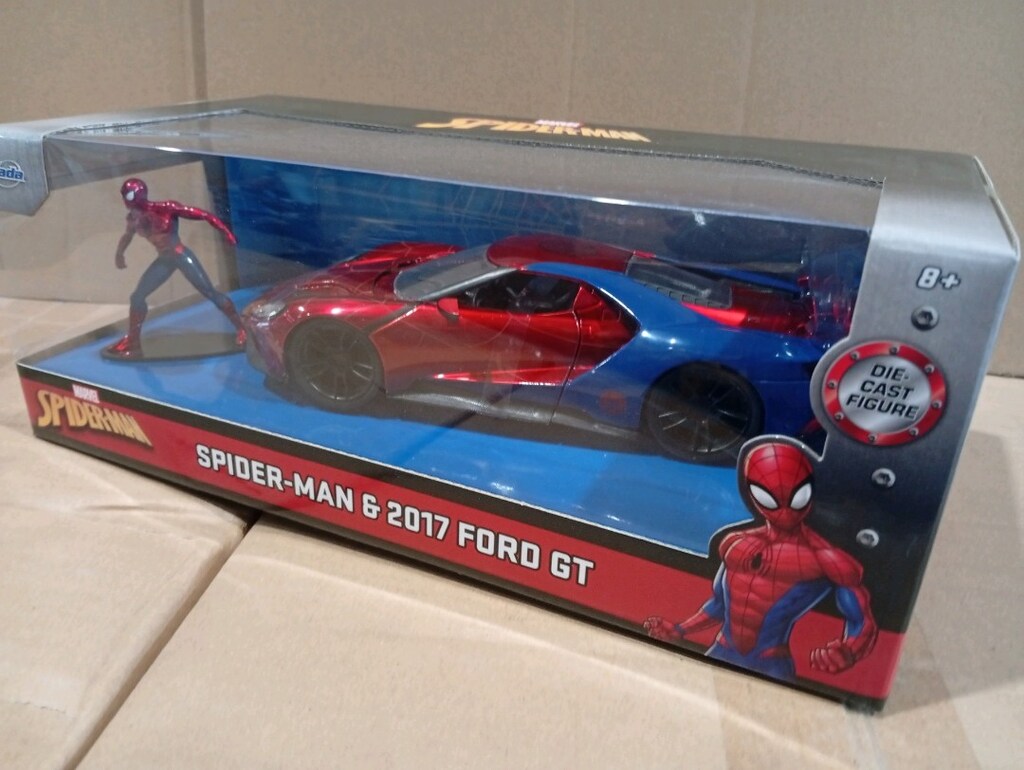 Jada, 9399725314R00, Marvel Spiderman Figürü 2017 ve Ford GT Model Ara - 4