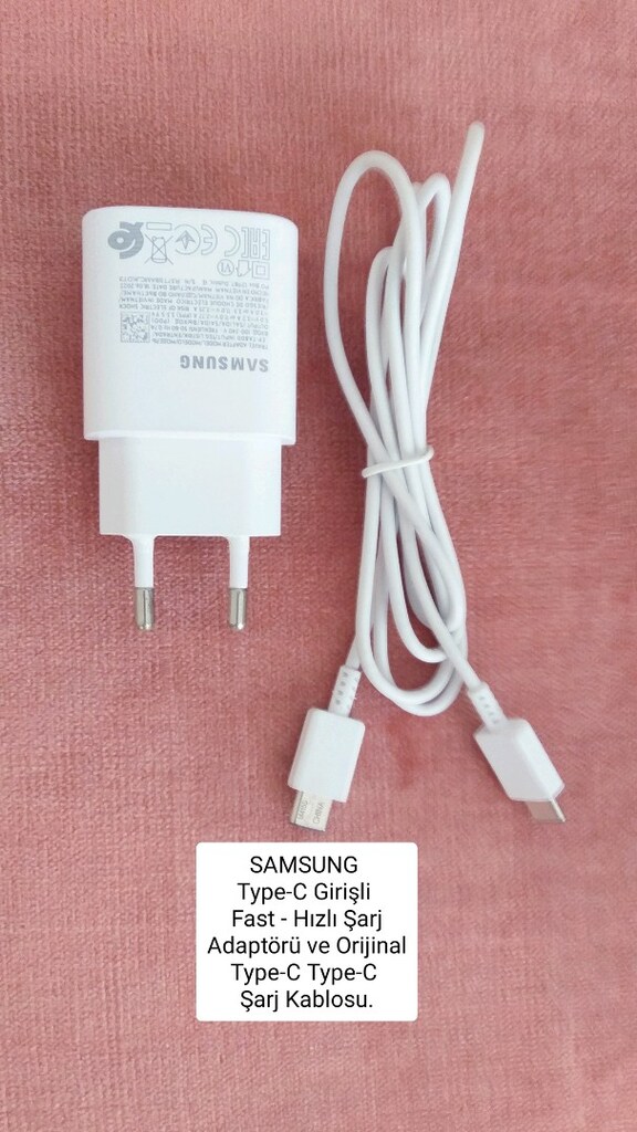 SAMSUNG Type-C Girişli Fast - Hızlı Şarj Adaptörü Type-C Type-C Kablos - 3