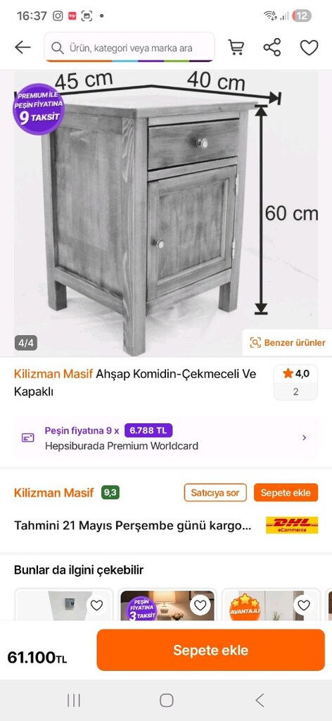 Komodin masif ağaçtan - 7
