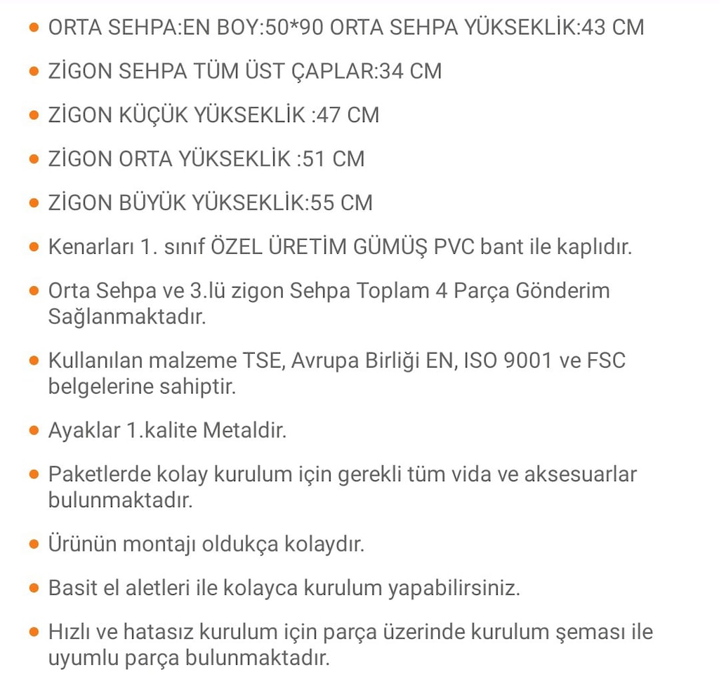 Gold Siyah Mermer Desenli 3 lü Zigon Sehpa ve Orta Sehpa - 4