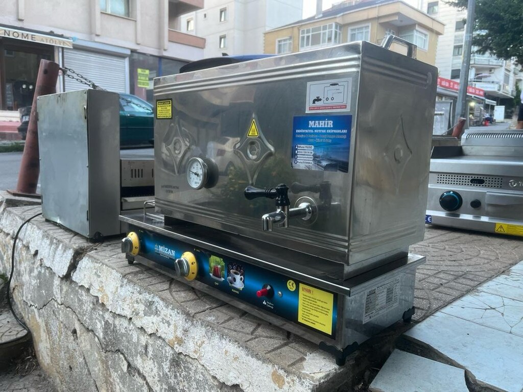 MİZAN DOĞALGAZ CE BELGELİ ÜÇLÜ ÇAY KAZANI SIFIR AYARINDA KULLANILMAMIŞ - 8