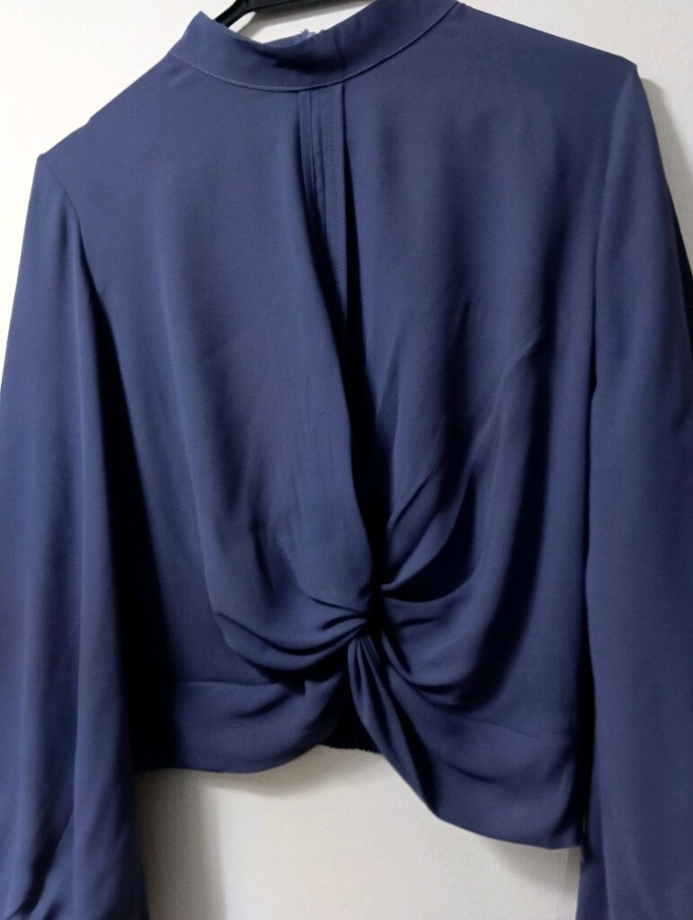 fransız tafta salaşkollu kısa bluz. m bed. kısa modeldir. yepyeni - 4
